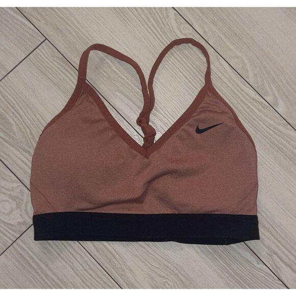 Nike Dri Fit Sports Bra Racerback Lined Wire Free Womens S Small Brown - Picture 2 of 4